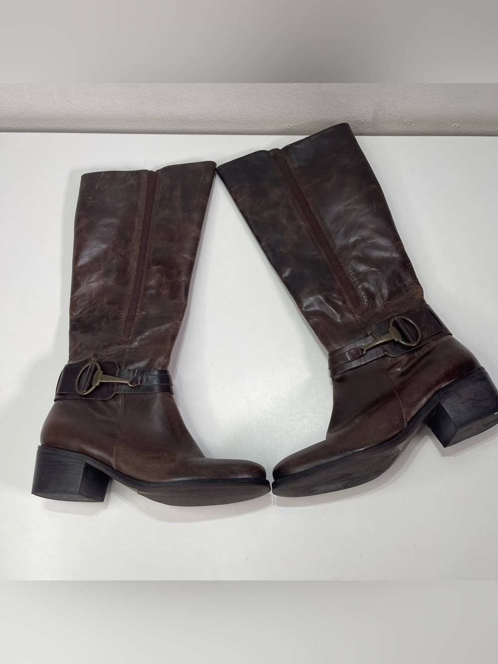 Matisse Mary Women's 8 M Brown Leather Knee High Riding Boots Harness